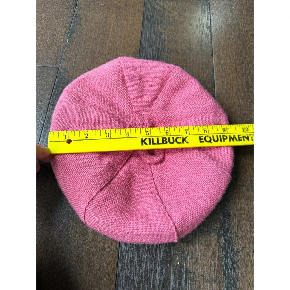 Vintage Kaufmann's Vendome Boutique Pink Knit Newsboy Hat Made in Italy Cap